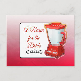 Receita do Cartão de Receita de Casamento de Noiva