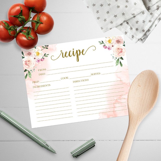 Receita do Chá de panela Dourado Floral rosa-Blush (Criador carregado)