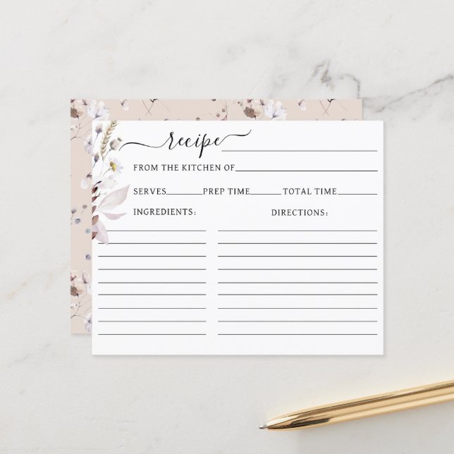 Receita do Chá de panela moderno de flor selvagem (Frente/Verso In Situ)