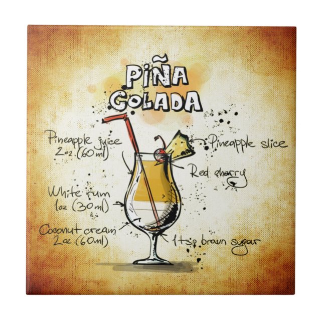 Receita do cocktail de Pina Colada (Frente)