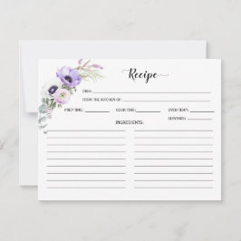 Receita Floral de Aquarela Roxa Lavanda Branca