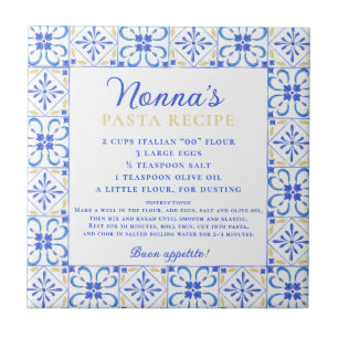 Receita Personalizada Azul Branco Cozinha