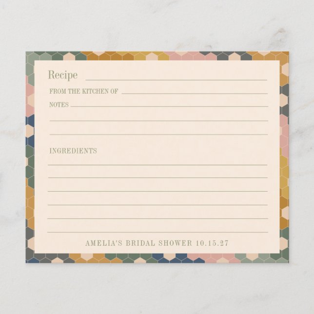 Receita Personalizada do Chá de panela Terthy Boho (Frente)