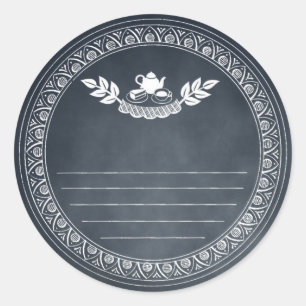 Receita retro do vintage do giz e etiqueta do