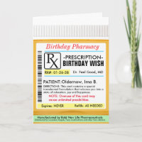 Receita RX para Cartão de Aniversário