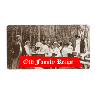 Receita velha da família da etiqueta da cerveja