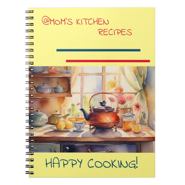 @Receitas da Cozinha da Mamãe Caderno Espiral (Frente)