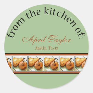 Receitas da fruta para etiquetas do presente dos