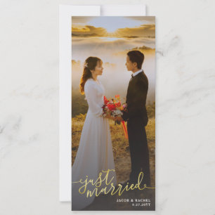 Recém-Casados Anúncio de Casamento Foto Tipo Doura