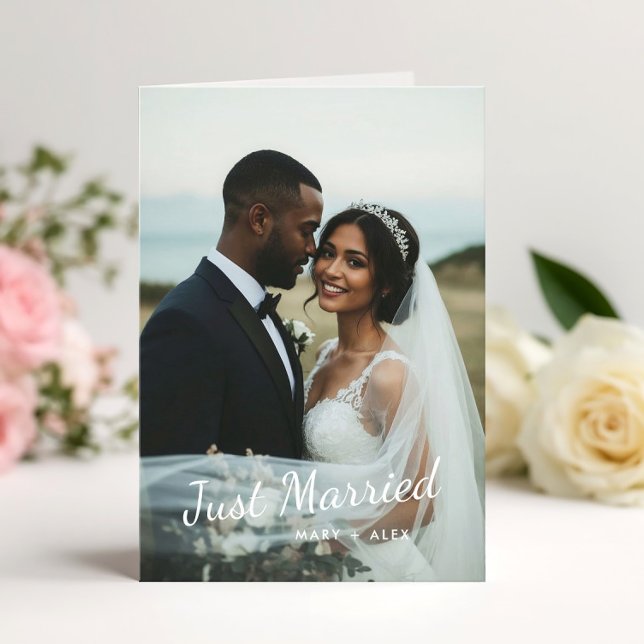 Recém-Casados Anúncio de Foto Dobrada de Casamento (Criador carregado)