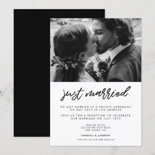Recem casados: Anúncio de fotografia com tipografi
