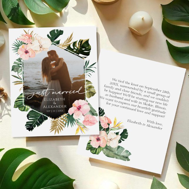 recém-casados | Anúncio de Fotos de Casamento Trop (Criador carregado)