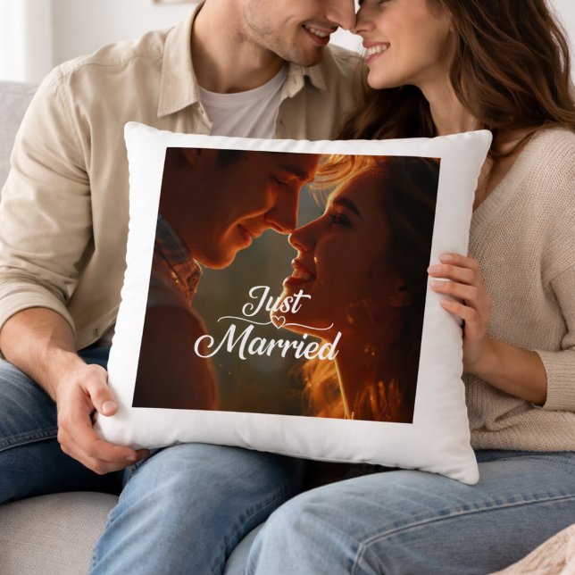 Recém-Casados Casal Romântico Almofada de Decoraçã (Criador carregado)