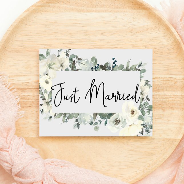 Recem casados de Casamento Floral de Ivory White R (Criador carregado)