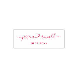 Recém-casados e Carimbo Pré-Incluso com Data de Ca