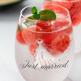 Recém-Casados Elegante Vestido de Noiva em Aquarel