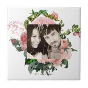 Recém-casados Rosa Bege Rosas Botânico Floral FOTO