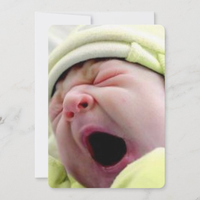 Recém-Nascido Menino Anúncio Obrigado Mensagem (Frente)