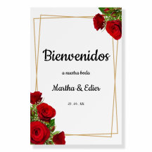 Recepção Boas-vindas Rosas Vermelhas Casamento Esp