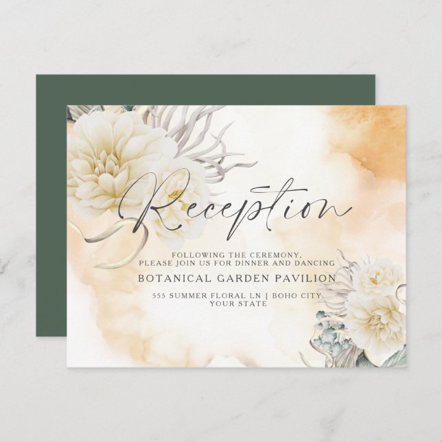 Recepção de Aquarela Floral de Goldenrod Chic (Frente/Verso)