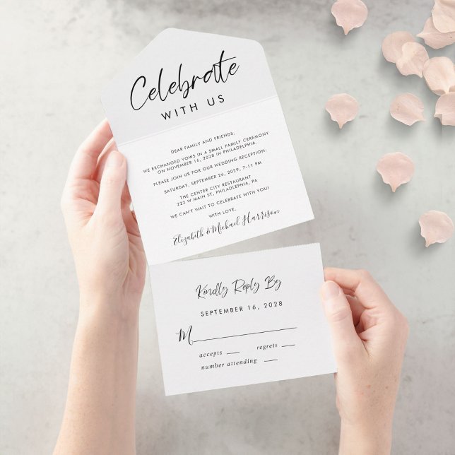Recepção de Casamento com Letra Elegante (Criador carregado)