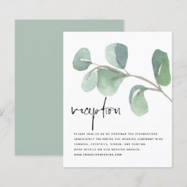 Recepção de casamento de Eucalyptus Verde com Scri