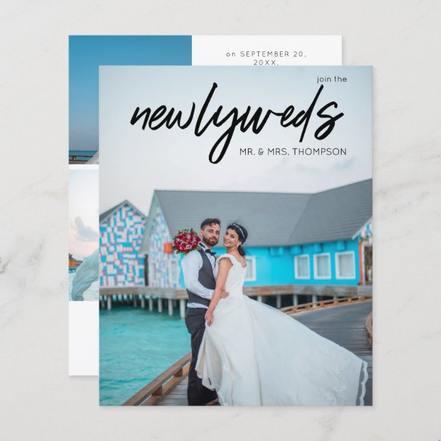 Recepção de casamento de Posto de Fotografias 3B (Frente/Verso)