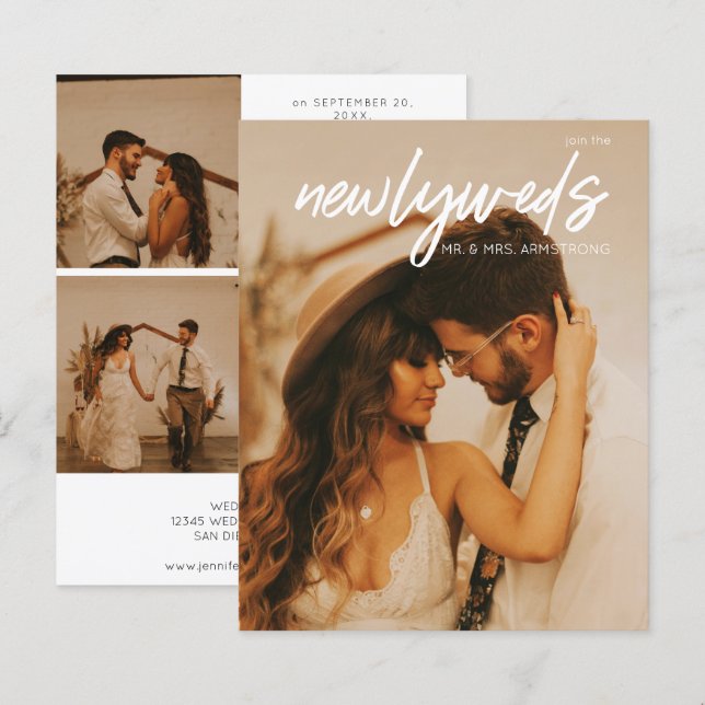 Recepção de casamento de Posto de Fotografias do N (Frente/Verso)