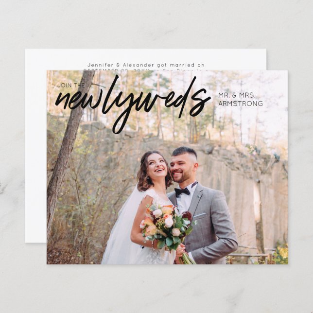 Recepção de casamento de Posto de Fotografias HB 1 (Frente/Verso)