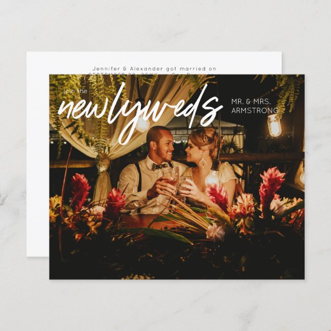 Recepção de casamento de Posto de Fotografias HW 1 (Frente/Verso)