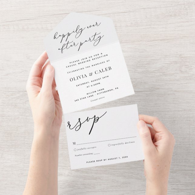 Recepção de Casamento Felizes para Sempre (Aba destacável)