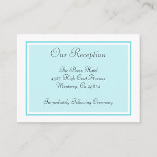 Recepção de casamento Inserir Cartões Aqua Teto