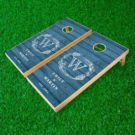 Recepção de casamento Monograma Madeira russa