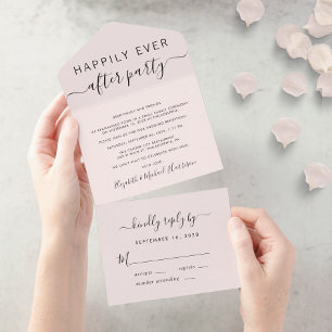 Recepção de Casamento Rosa Felizes para Sempre