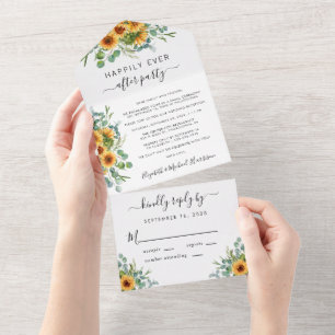 Recepção de Casamento Rústico com Girassóis e Euca