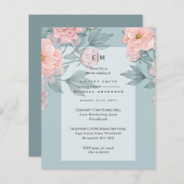 Recepção de Convite de casamento de Sage PEONIES d