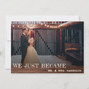 Recepção de Fotos Rústicas Convite de Casamento Re