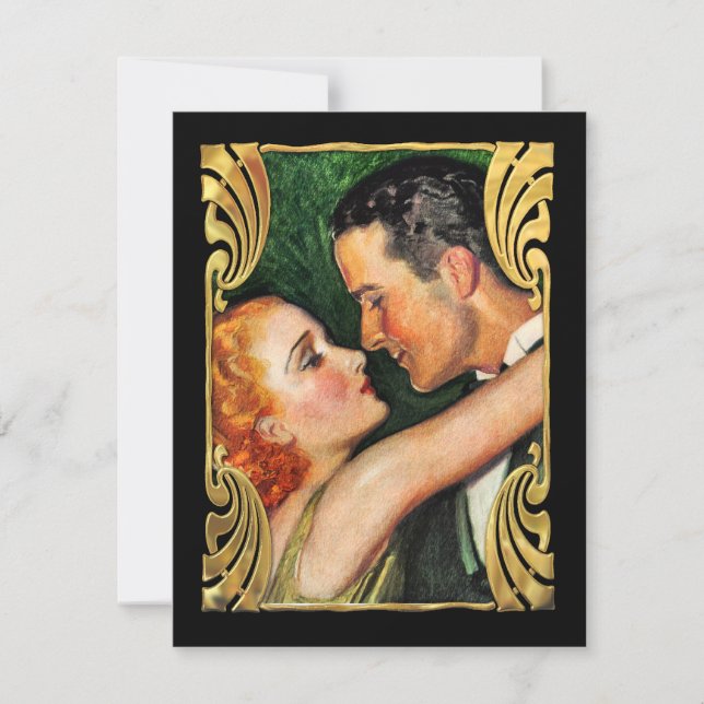 Recepção Dourada Deco Vintage Hollywood (Frente)