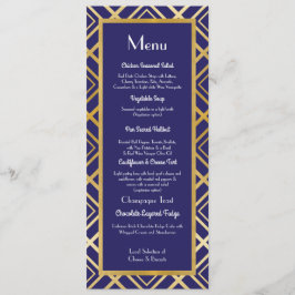 Recepção Dourado dos anos 20 do casamento do menu