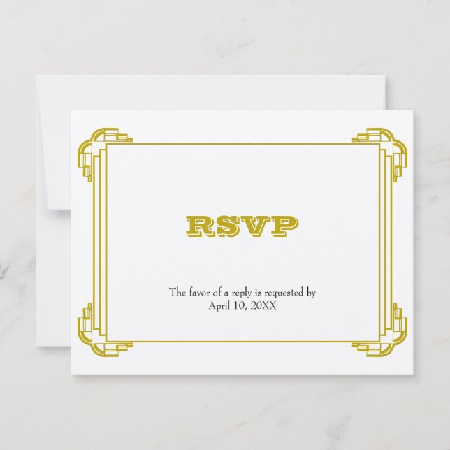 Receptáculo de resposta de RSVP de casamento de qu (Frente)
