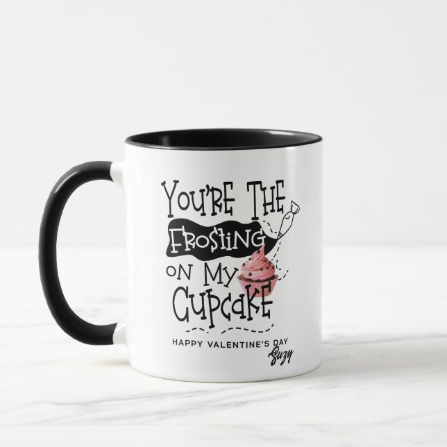 Recheio Divertido na Caneca de Cupcake do Dia dos  (Esquerda)