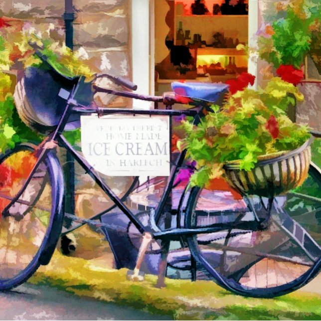 RECICLAGEM (What to do with your old bicycle - use it to promote your business and decorate it with flowers! )
