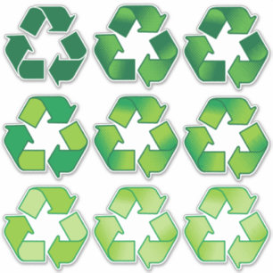 Reciclagem - Símbolo Definir Adesivos