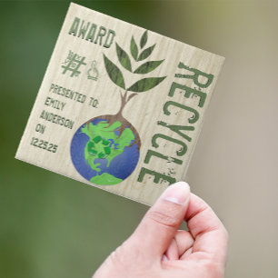 Reciclar Árvore Terrestre Globe Madeira Graça