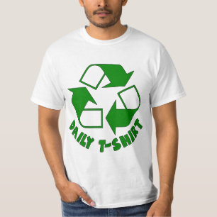 Reciclar, camisa diária engraçada de t, recicl