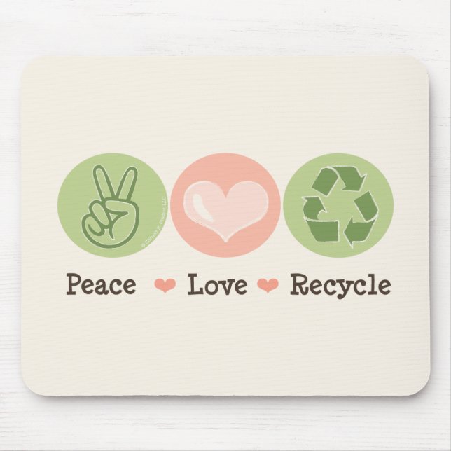 Reciclar Mousepad do amor da paz (Frente)