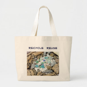 Recicle Reutilize bolsas de lona Sacolas de Vidro