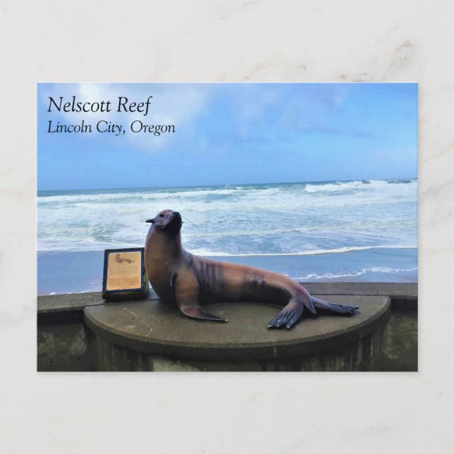 Recife de Nelscott, Lincoln City, Cartão Postal do (Frente)