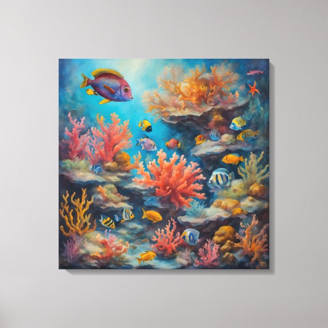 Recife tropical - Impressão de arte Canvas (Frente)