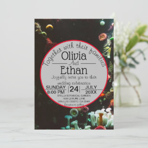 Recifes submarinos marinhos Convite para casamento